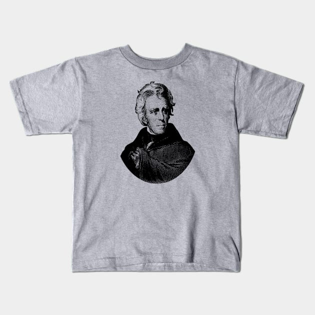 President Andrew Jackson Kids T-Shirt by warishellstore